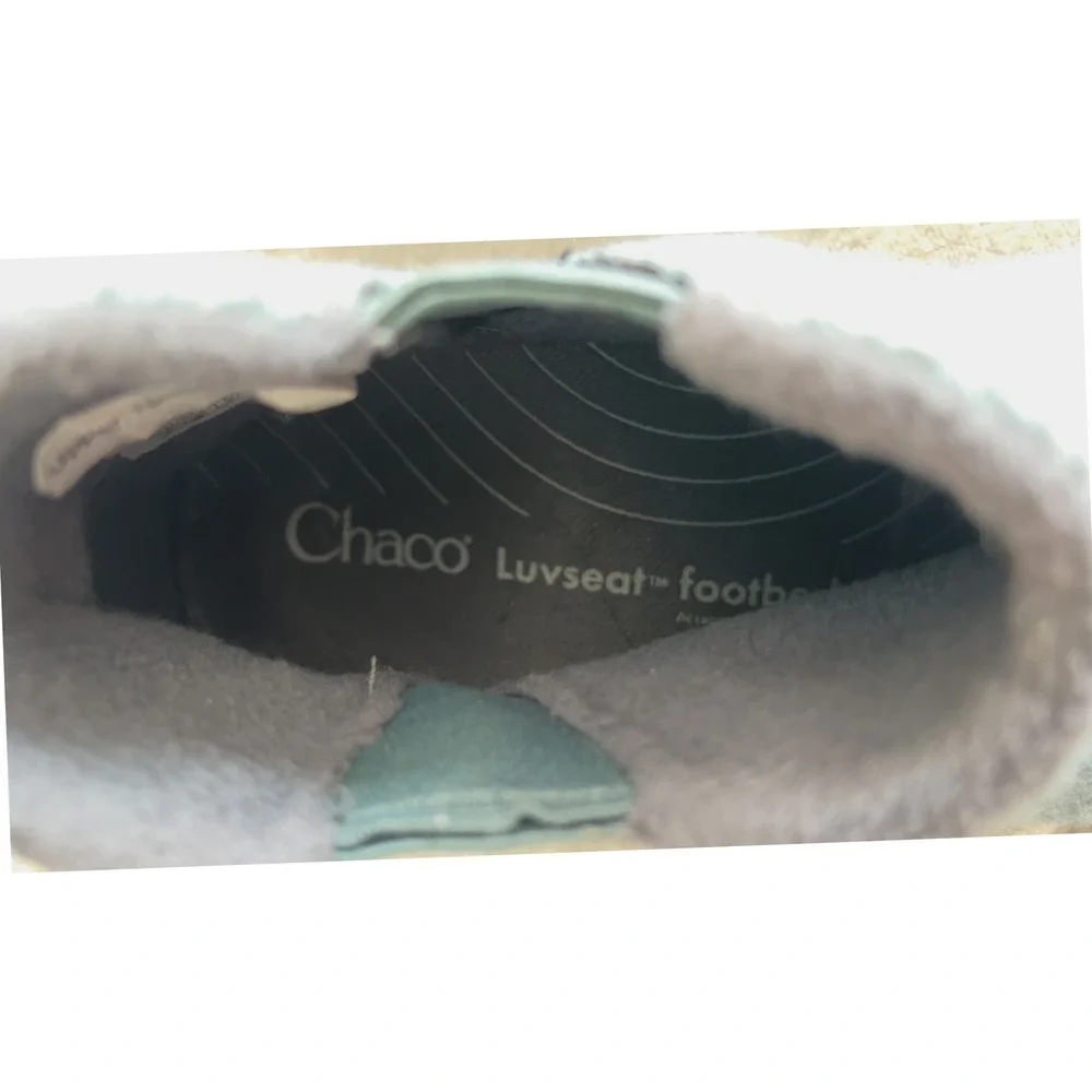 Women's Chaco Revel Chelsea boots in a blue/gray felted fabric | SZ: 7.5